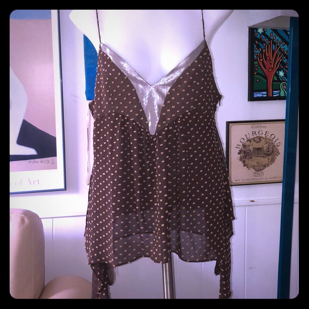 Sass & Bide Cami Top with Handkerchief Hem
